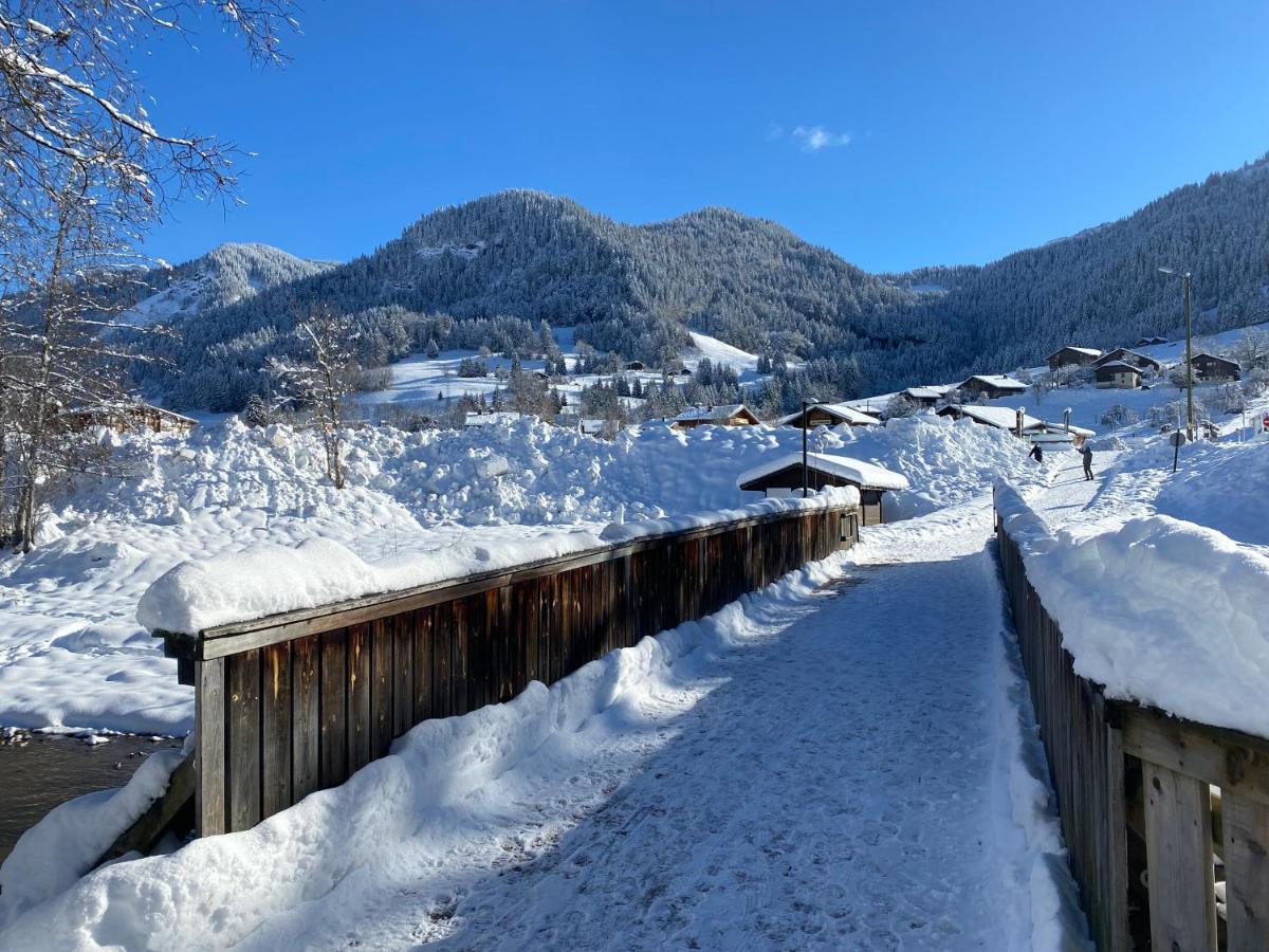 Chaleureux Appartement Renove Ambiance Chalet Praz-sur-Arly Exterior photo